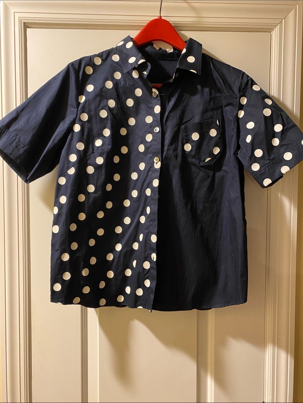 Free People Cotton Stretch Button Down Logo Buttons Shirt